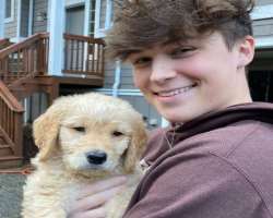The star has adopted a cute puppy in November 2020. He named the dog Ollie.